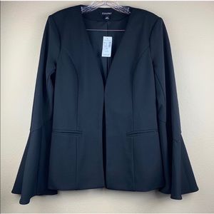 Roz & Ali Black Bell Sleeve Blazer NWT